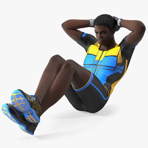 3D model African American Fitness Instructor