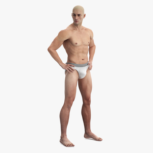 3D Athletic Man Figure Posing