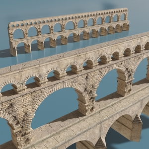 Ancient Roman Aqueduct 3D