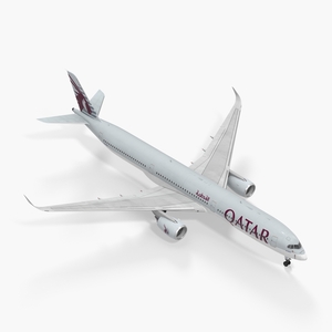 Airbus A350 1000 Qatar 3D