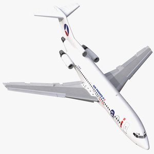 Boeing 727 100 Air France Rigged 3D