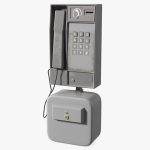 3D Payphone with Base Unit model