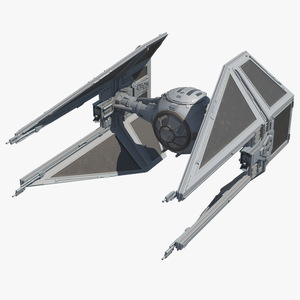 3D Star Wars TIE Interceptor for 3D Print model