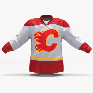 3D Hockey Jersey Calgary Flames model