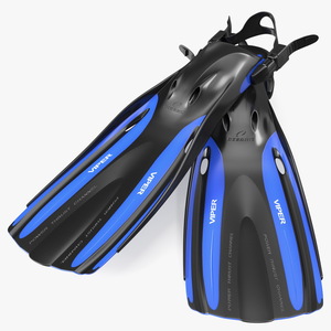 3D Oceanic Viper Open Heel Scuba Fin model