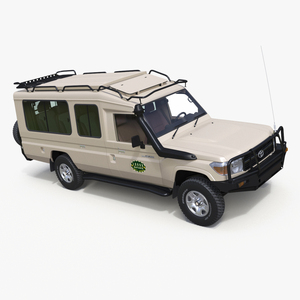 Toyota Land Cruiser Safari Beige Clean Simplified 3D model