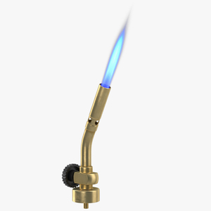 Propane Torch Head with Flame 3D model