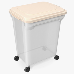 Wheeled Plastic Storage Container White 3D model