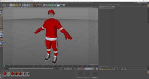 3D model Hockey Equipment Red