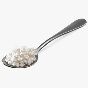3D Cottage Cheese Metal Spoon