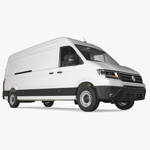 Volkswagen Crafter Van 2024 Long White Color 3D model