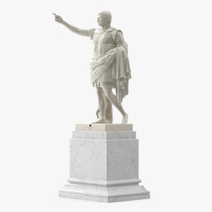 Caesar Augustus of Prima Porta Replica Statue Marble 3D