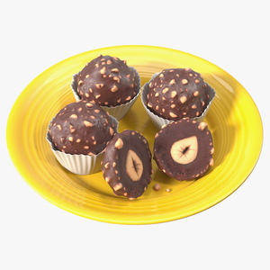 3D Chocolate Hazelnut Truffle