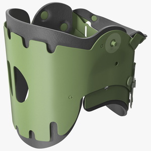 3D Military Green Extrication Collar model