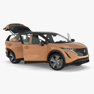 Nissan Ariya Lights On Rigged 3D model