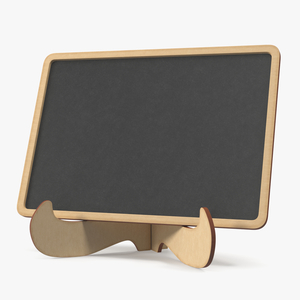 3D Small Plywood Chalkboard on Stand model