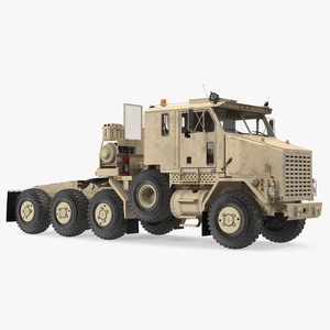 3D model Oshkosh M1070 Truck Tractor Desert Camo Dirty