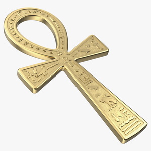 3D Golden Ankh