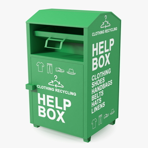 Drop Box for Clothes and Shoes Rigged 3D