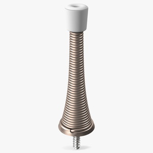 3D Chrome Spring Door Stop model