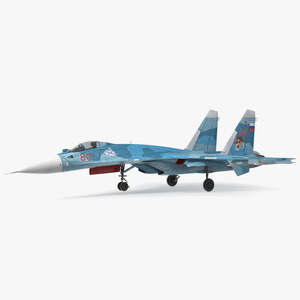 3D FlankerD Sukhoi Su-33 Multirole Fighter Rigged