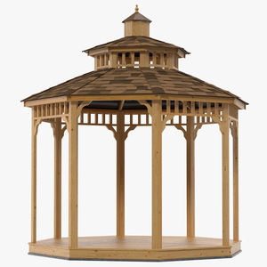 3D Wooden Gazebo model