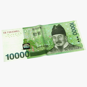 Korea Republic Won KRW 10000 Banknote 3D