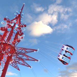 3D Vertical swing Carousel model