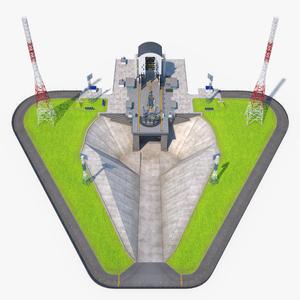 3D Vostochny Cosmodrome Russian Spaceport model