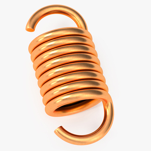 Thick Copper Spring 3D model