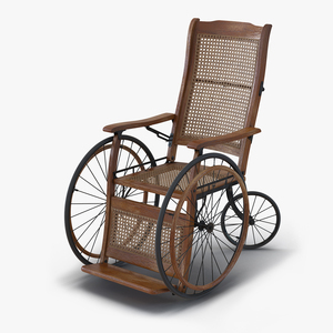 3D model Vintage Wheelchair Rigged