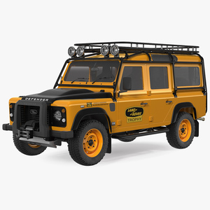 3D Land Rover Defender Works V8 Trophy Clean Rigged model