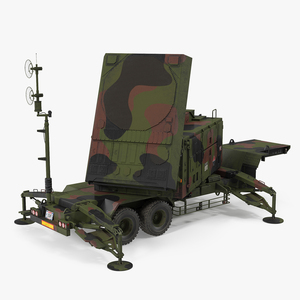 Patriot Camouflage AN MPQ53 Radar Set Rigged 3D model