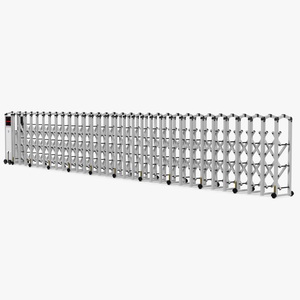 3D Electric Trackless Foldable Gate 10m Rigged model