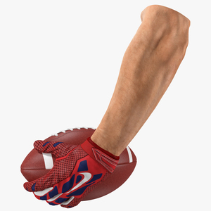 3D model Hand Holding American Football Ball