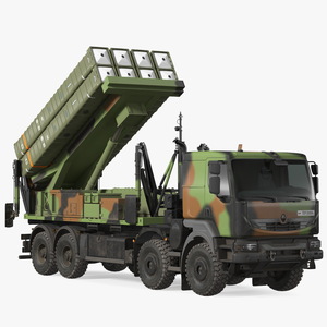 3D SAMP-T Medium Range Air Defense Missile System Rigged model