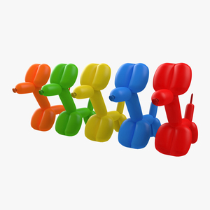 3D Balloon Dogs Set