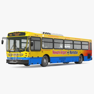 Bus Nabi Model 416 NYC Airport Express Simple Interior 3D model