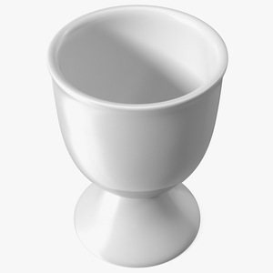 3D Egg Cup Porcelain White model