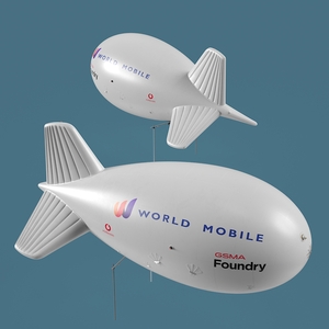 Internet Balloon World Mobile 3D model