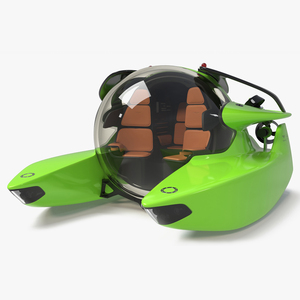 Aston Martin Luxurious Personal Submarine Green 3D