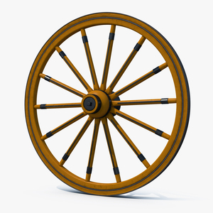 Antique Wagon Wheel 3D model