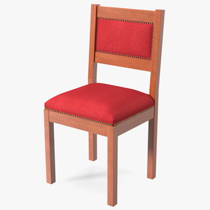 Church Wooden Chair 3D model