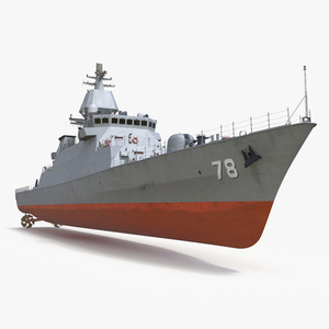 3D Iranian Destroyer Deylaman Rigged model