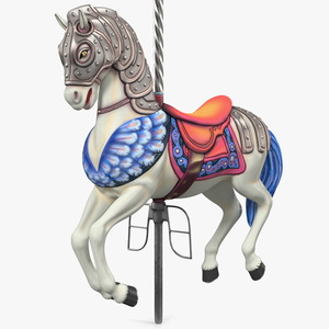 3D model Carousel Horse White