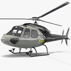 3D Private Helicopter Eurocopter AS355E