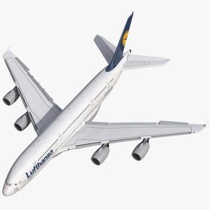 Airbus A380 900 Lufthansa Rigged 3D