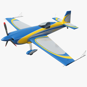 3D Extra EA300 Aerobatic Monoplane Blue-Yellow model