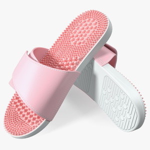 3D model Acupoint Massage Slippers Pink