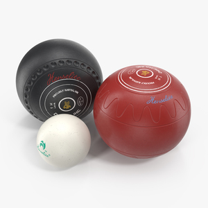 Lawn Bowls Set 3D model